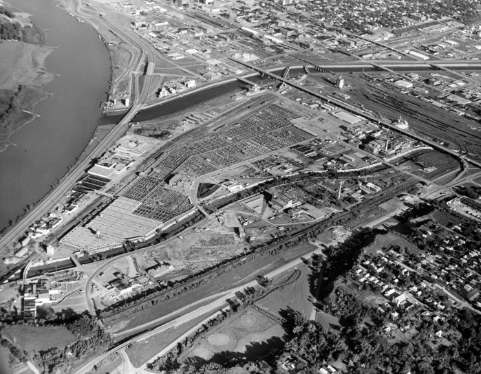 Stockyards: Aerial 1972
